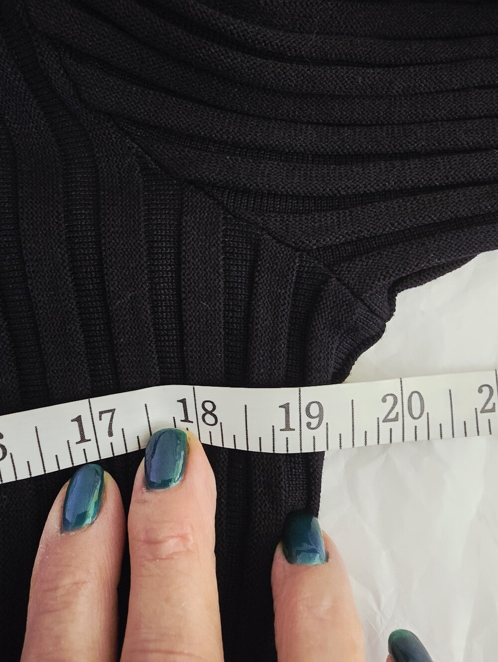 NWOT Nina Leonard Sz MP Ribbed Sweater Knit Top & Pleated Elastic Skirt 2pc Set - Picture 9 of 15